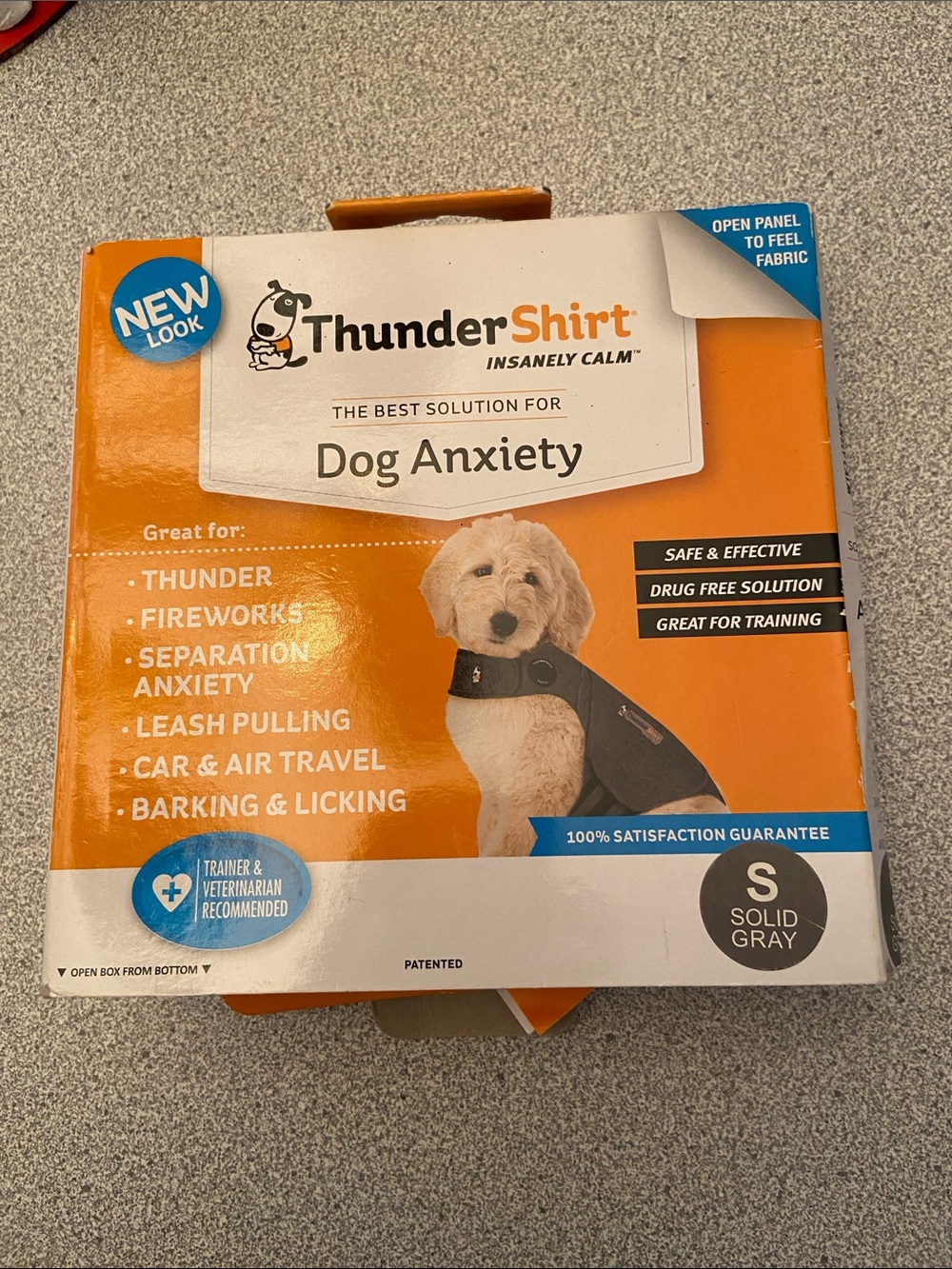 Thundershirt Solid Gray Calming Wrap for Dogs